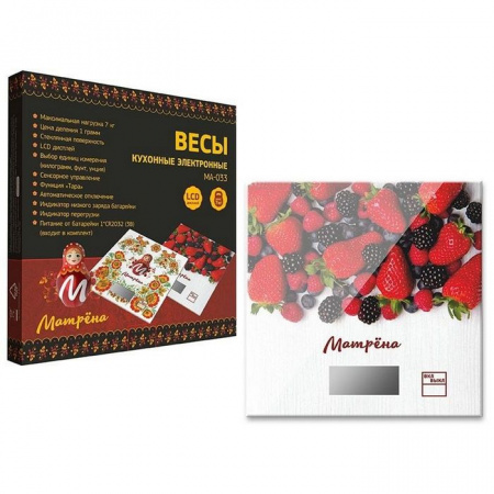 Весы кухонные МАТРЕНА МА-033 ягоды (005988) - КОЛОРЛОН ВТД Новосибирск