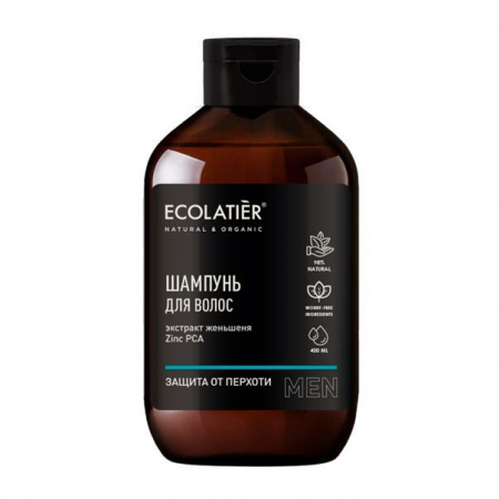 ECOLATIER MAN  Мужской шампунь ЗАЩИТА ОТ ПЕРХОТИ, 400 мл - КОЛОРЛОН ВТД Новосибирск