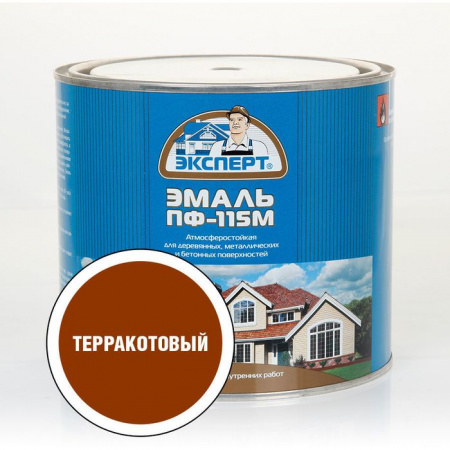 ЭКСПЕРТ Эмаль ПФ-115 глянц терракотовая RAL 8004  (1,8кг; 6шт) - КОЛОРЛОН ВТД Новосибирск