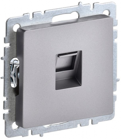 IEK BRITE Розетка ПК Cat5e сталь - КОЛОРЛОН ВТД Новосибирск
