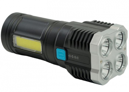 TH2409  Фонарь LED ручной аккумуляторный USB ZOOM, - КОЛОРЛОН ВТД Новосибирск