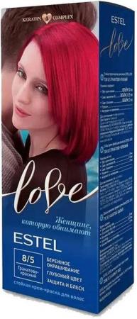 Эстель Love краска-крем  8/5 гранатово-красный - КОЛОРЛОН ВТД Новосибирск