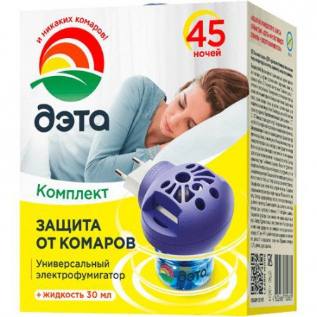 Дэта Комплект фумигатор+жидкость  insecto 45ноч 30мл/Химик - КОЛОРЛОН ВТД Новосибирск