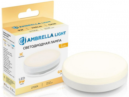9W Лампа 530903 LED GX53 9W IC 2700K 175-265V Д - КОЛОРЛОН ВТД Новосибирск