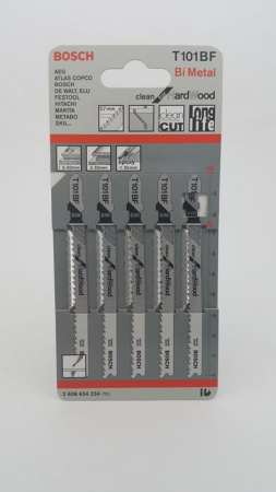 BOSCH Professional5 ЛОБЗИКОВЫХ ПИЛОК T 101 BF, BIM 2608634234 - КОЛОРЛОН ВТД Новосибирск