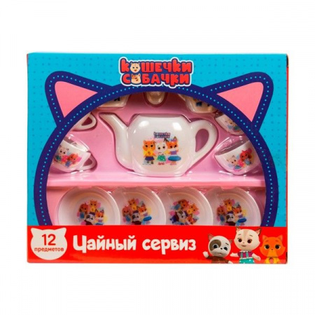 38434Кошечки-Собачки. Чайный сервиз, 12 предметов - КОЛОРЛОН ВТД Новосибирск
