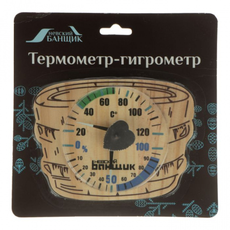Б-1157 Термометр+гигрометр д/бани и сауны "Шайка" - КОЛОРЛОН ВТД Новосибирск