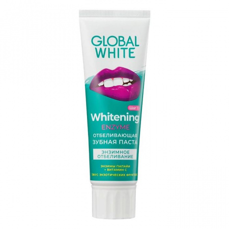 GLOBAL WHITE Зубная паста отбеливающая  Enzyme 100г - КОЛОРЛОН ВТД Новосибирск