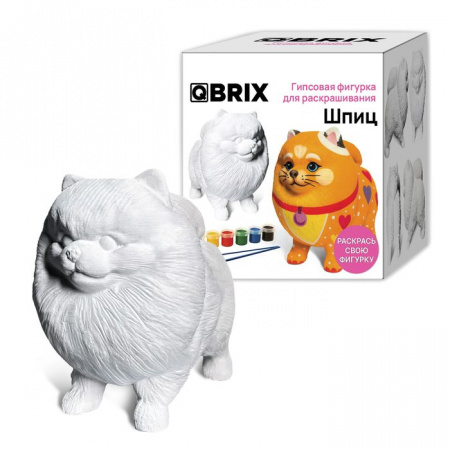 25001 QBRIX Гипсовая фигурка для раскрашивания Шпиц - КОЛОРЛОН ВТД Новосибирск