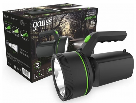 *Фонарь прожекторный Gauss  GFL601 7W 200lm Li-ion 3000mAh LED - КОЛОРЛОН ВТД Новосибирск