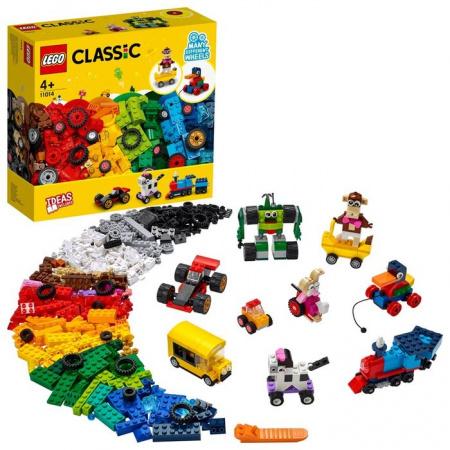 11014Конструктор LEGO CLASSIC "Кубики и колёса" - КОЛОРЛОН ВТД Новосибирск