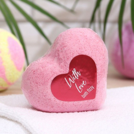 Шипучая соль для ванн "With  love"       130 г  (сердце) - КОЛОРЛОН ВТД Новосибирск