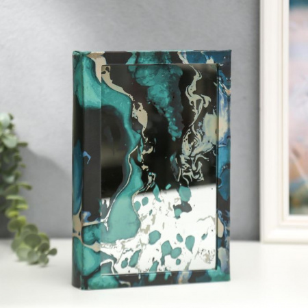 Сейф-книга дерево кожзам "Малахит" зеркало 24х16х5 см   4822203 - КОЛОРЛОН ВТД Новосибирск