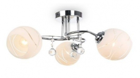 *Люстра AURA PERLA-WH-3E27 440x440x210 хром IN HOME - КОЛОРЛОН ВТД Новосибирск