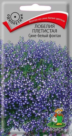 Лобелия Фонтан Сине-белый плетистая 0.1гр (Поиск) цв  - КОЛОРЛОН ВТД Новосибирск