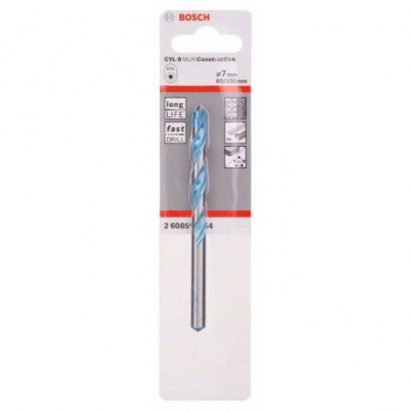 BOSCH ProfessionalСВЕРЛО MULTI CONSTRUCTION 7X100 мм 2608596054 - КОЛОРЛОН ВТД Новосибирск