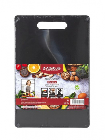 ABX145  Доска разделочная MARBLE Black 20х30см - КОЛОРЛОН ВТД Новосибирск