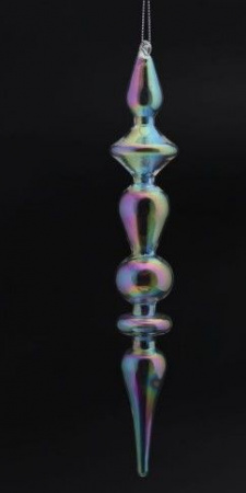 Новогоднее подвесное украшение из стекла / 3,5x24x3,5см арт.90840 (НГ) - КОЛОРЛОН ВТД Новосибирск