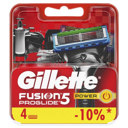 Gillette Fusion ProGlide Power кассеты для бритья (4шт) - КОЛОРЛОН ВТД Новосибирск
