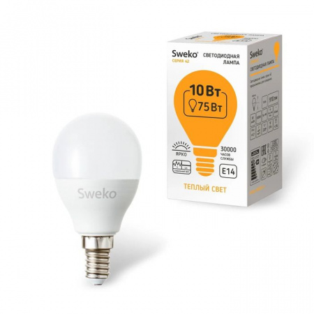 42LED-G45-10W-230-3000K-E14 Лампа - КОЛОРЛОН ВТД Новосибирск