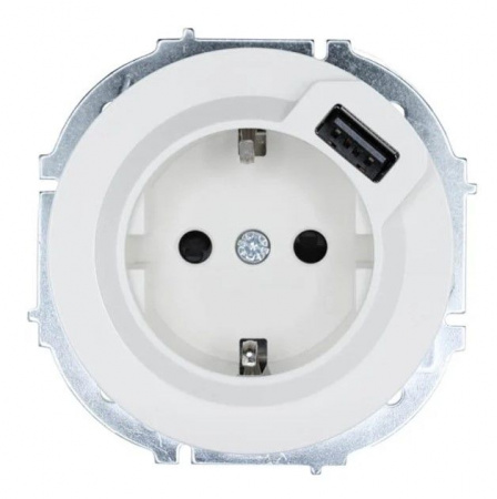 743-0288-181 OSEN Розетка с/з + USB разъем белая - КОЛОРЛОН ВТД Новосибирск