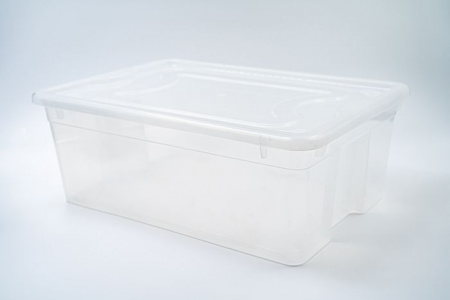 Контейнер бытовой с крышкой 11 L. 390х280х140 kont5-1 (прозрачный) - КОЛОРЛОН ВТД Новосибирск