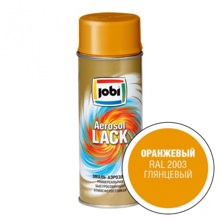 JOBI Эмаль аэрозольная глянцевая оранжевая RAL 2003 (520мл / 270гр; 12шт) - КОЛОРЛОН ВТД Новосибирск