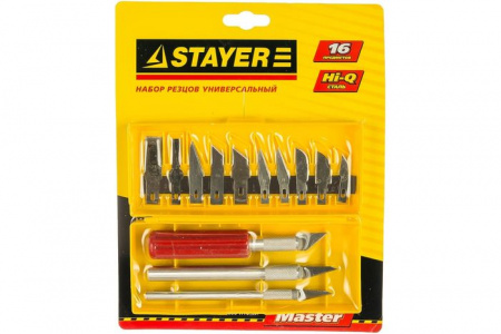 Набор STAYER "MASTER" : Резцы для точных работ, 16шт - КОЛОРЛОН ВТД Новосибирск