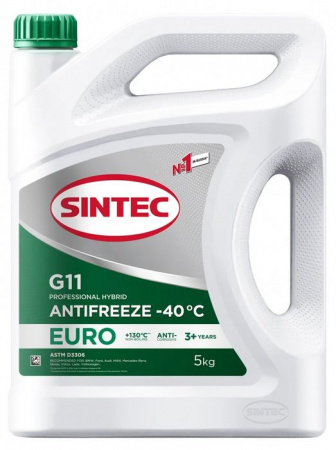 Sintec ANTIFREEZE EURO  G11 -40С зеленый 5л - КОЛОРЛОН ВТД Новосибирск