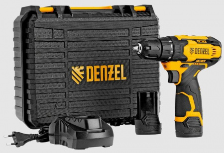 Denzel Дрель-шуруповерт аккумуляторная CDQ-12, Li-Ion, 12 В - КОЛОРЛОН ВТД Новосибирск