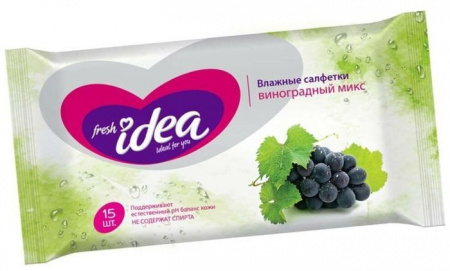 салф влаж Fresh idea Универсальные Виноградный микс 15шт - КОЛОРЛОН ВТД Новосибирск