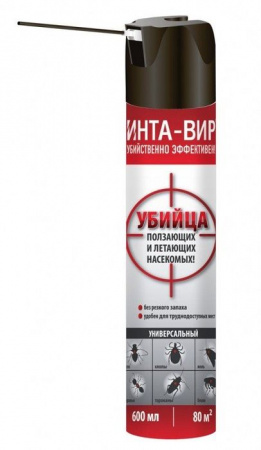 Аэрозоль универсальный Инта вир от всех летающих и ползающих 600мл - КОЛОРЛОН ВТД Новосибирск
