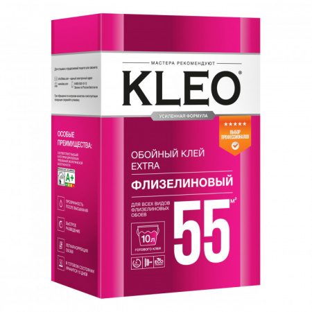 KLEO EXTRA 55, Клей для флизелиновых обоев,  сыпучий - КОЛОРЛОН ВТД Новосибирск