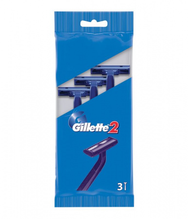 Gillette 2 одноразовые станки 3 шт - КОЛОРЛОН ВТД Новосибирск