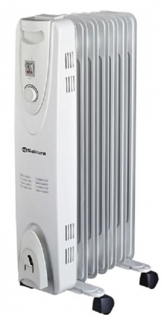 SAKURA Маслорадиатор SA-0377G (7) 1500Вт - КОЛОРЛОН ВТД Новосибирск