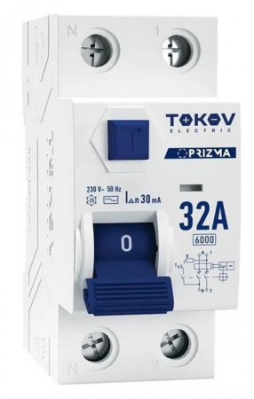 TOKOV УЗО 1P+N 32А AC 30мА 6кА - КОЛОРЛОН ВТД Новосибирск
