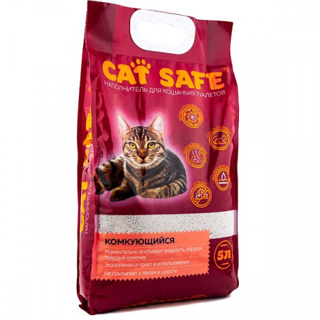 Cat safe наполнитель комкующийся 5л - КОЛОРЛОН ВТД Новосибирск