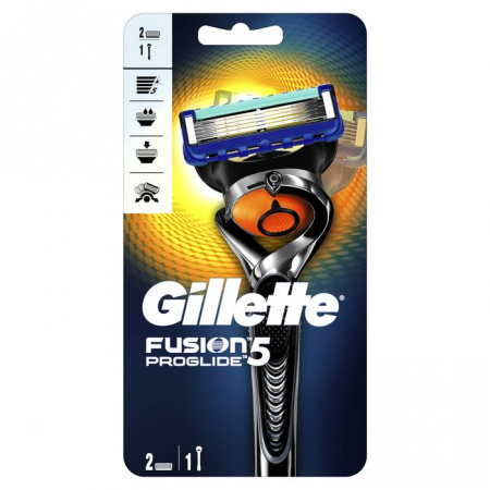 Gillette Fusion ProGlide Flexball Бритва с 2 сменными кассетами - КОЛОРЛОН ВТД Новосибирск
