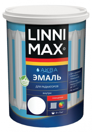 Эмаль акриловая LINNIMAX Аква Эмаль для радиаторов 0,9 л - КОЛОРЛОН ВТД Новосибирск