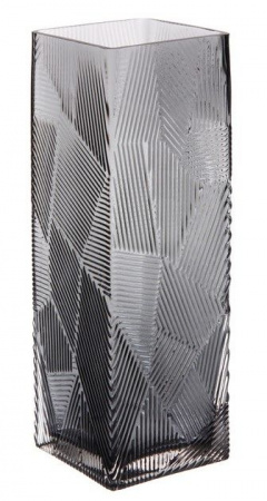 Ваза стеклянная "GREY GLASS" 10*10*30см - КОЛОРЛОН ВТД Новосибирск
