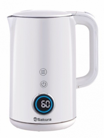 SAKURA Чайник электр SA-2185DW Premium (1.7) дисплей, бел д - КОЛОРЛОН ВТД Новосибирск