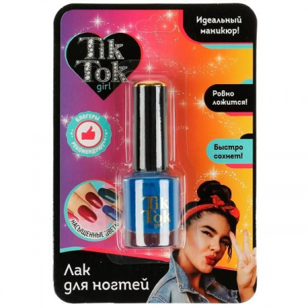 Лак для ногтей СИНИЙ, 10 мл TIK TOK GIRL  LK61780TTG - КОЛОРЛОН ВТД Новосибирск