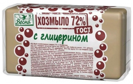 Мыло хоз ВЕСНА 72% С глицерином в пр пленке - КОЛОРЛОН ВТД Новосибирск