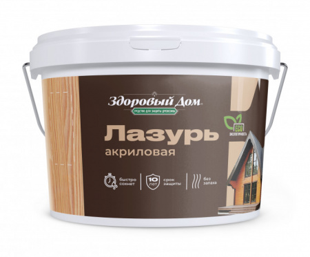 Деревозащитное средство Здоровый Дом Лазурь акриловая Бесцветный 2,5л - КОЛОРЛОН ВТД Новосибирск