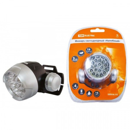 SQ0350-0004 Фонарь налобный 18 LED, бат. 3*AAA TDM - КОЛОРЛОН ВТД Новосибирск