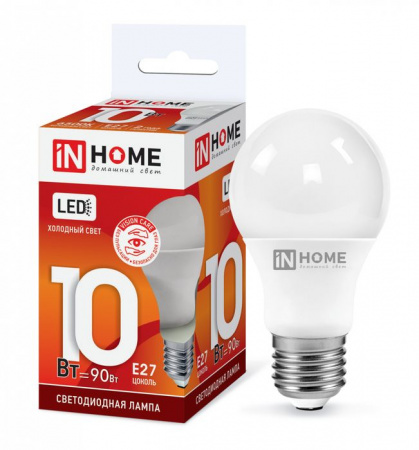 10W Led IN HOME LED-A60-VC Е27 6500К - КОЛОРЛОН ВТД Новосибирск