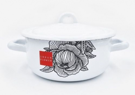 Кастрюля 1,45л цил. "Urban flower" С-16072/4Э (6) - КОЛОРЛОН ВТД Новосибирск