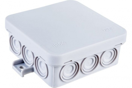 ТУСО Распред коробка 85х85х35мм открытой установки белая/серая IP54 67093 - КОЛОРЛОН ВТД Новосибирск