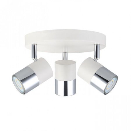 *H078-3 3*GU10*50Вт WHITE/CHROME Светильник поворотный HIPER - КОЛОРЛОН ВТД Новосибирск