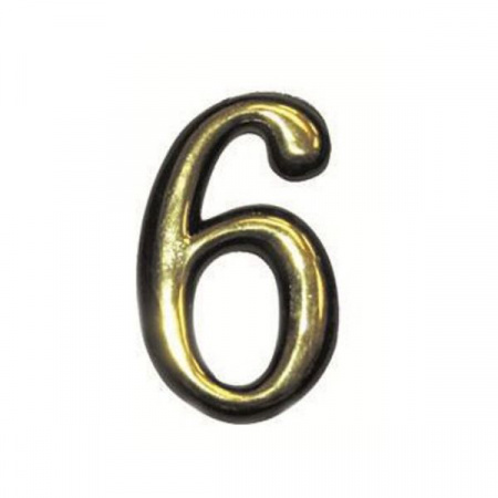 Номер дверной "6" золото - КОЛОРЛОН ВТД Новосибирск